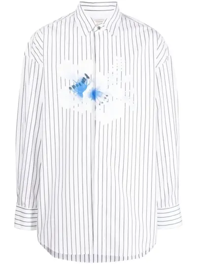 Feng Chen Wang floral-print shirt - White