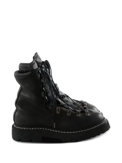 Guidi lace-up leather boots - Black