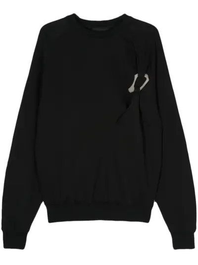 HELIOT EMIL Carabiner cotton sweatshirt - Black