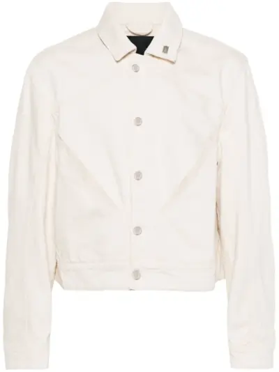 HELIOT EMIL Equisetum cut-out detail denim jacket - Neutrals