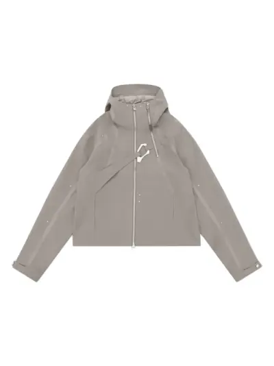 HELIOT EMIL Moire hooded jacket - Grey