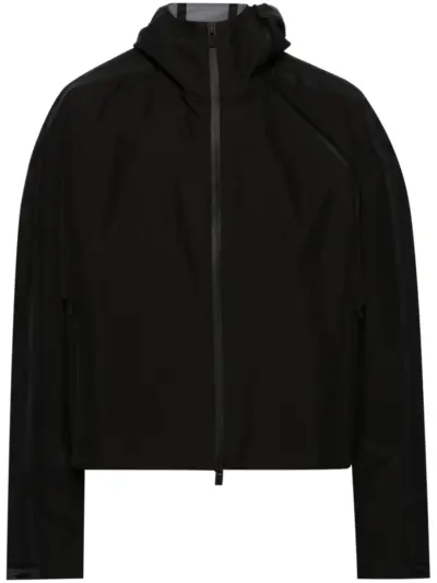 HELIOT EMIL decorative-zips hooded jacket - Black