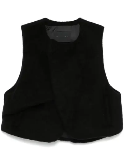 HELIOT EMIL felted gilet - Black