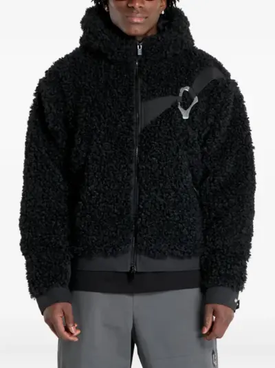 HELIOT EMIL fleece hooded jacket - Black