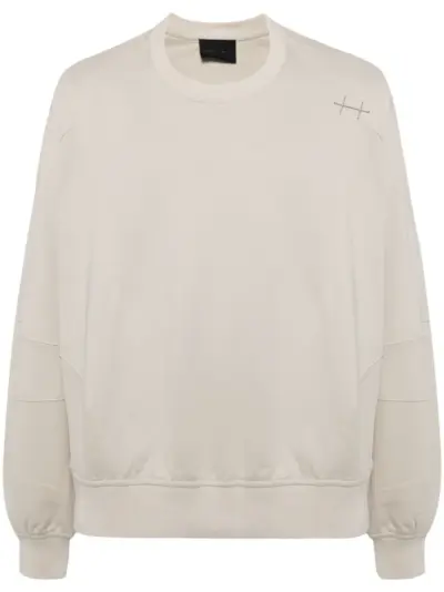 HELIOT EMIL panelled cotton sweatshirt - Neutrals