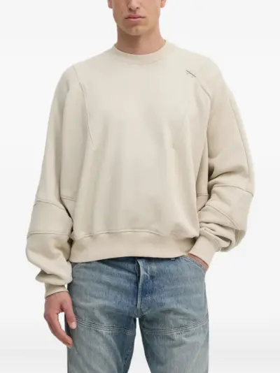 HELIOT EMIL panelled crew-neck sweatshirt - Neutrals