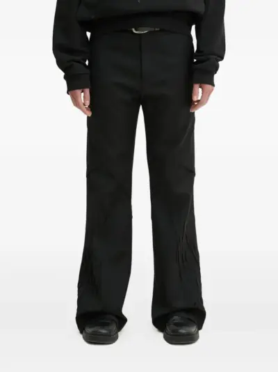 HELIOT EMIL pleated panel trousers - Black