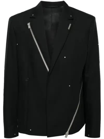 HELIOT EMIL wool-kid mohair blend tailored jacket - Black