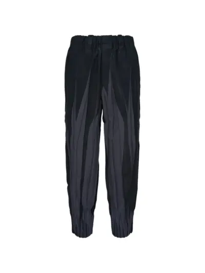 Issey Miyake Men Edge pleated panelled-detail trousers - Black