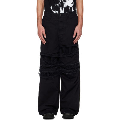 Julius Black Destroy Baggy Jeans