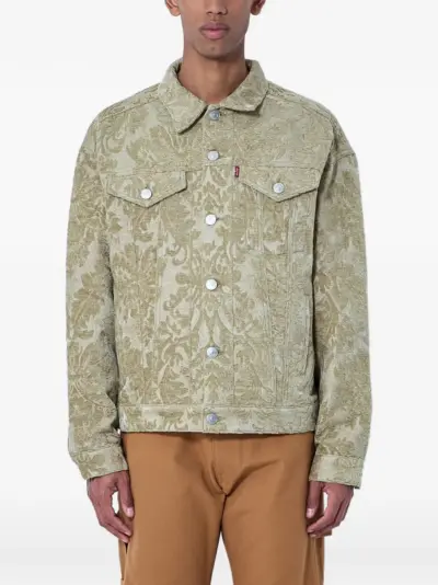 Junya Watanabe MAN x Levi's floral-pattern denim jacket - Neutrals
