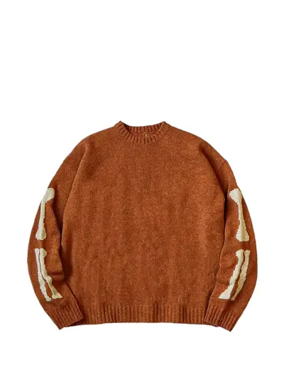 KAPITAL Bone wool sweater - Orange