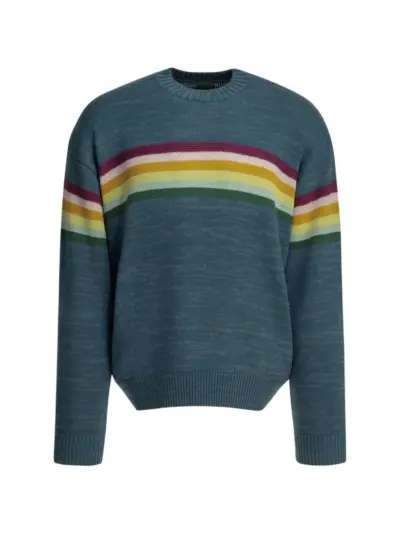 KAPITAL Peckish Rainbow intarsia-knit sweater - Blue