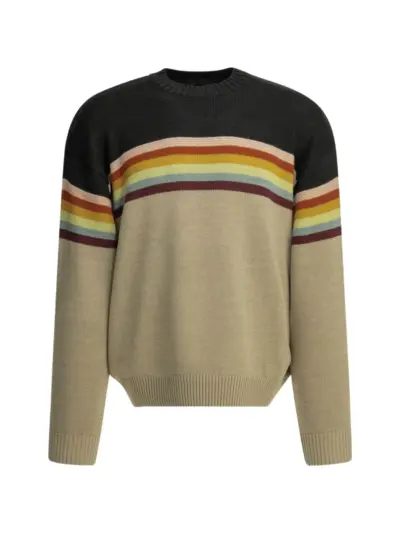 KAPITAL striped peace-sign sweater - Neutrals