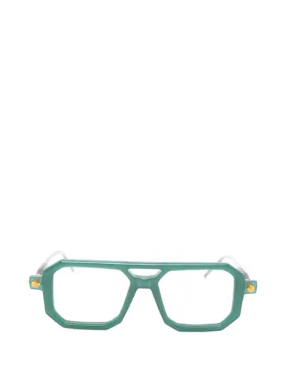Kuboraum Maske P8 geometric-frame sunglasses - Green