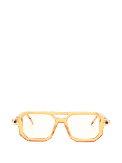 Kuboraum Maske P8 geometric-frame sunglasses - Orange