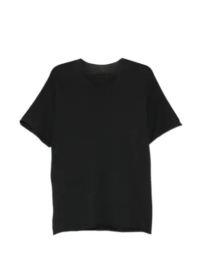 Label Under Construction short-sleeved cotton sweater - Black