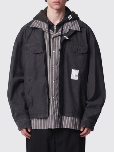 MAISON MIHARA YASUHIRO Oversized Hooded Cotton Shirt Jacket