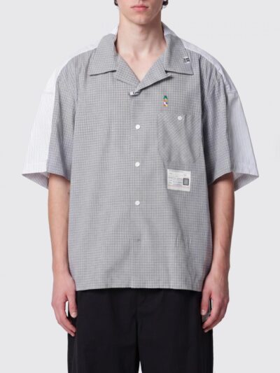 MAISON MIHARA YASUHIRO Patchwork Print Cuban Collar Bowling Shirt