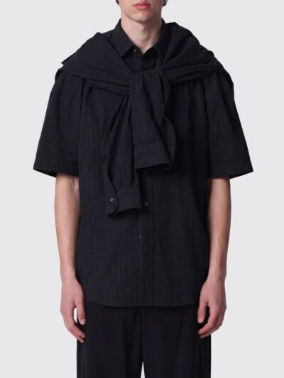 MAISON MIHARA YASUHIRO Short-Sleeved Cotton and Linen-Blend Shirt
