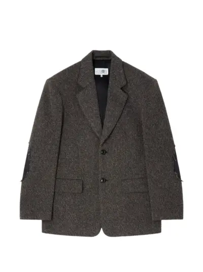 MM6 Maison Margiela Wool tweed suit jacket - Brown