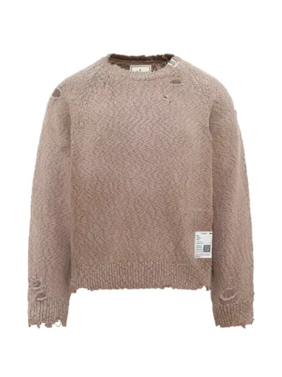 Maison MIHARA YASUHIRO Sun Faded Like distressed-effect sweater - Neutrals