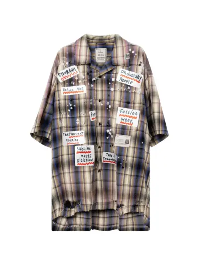 Maison MIHARA YASUHIRO checked shirt - Neutrals