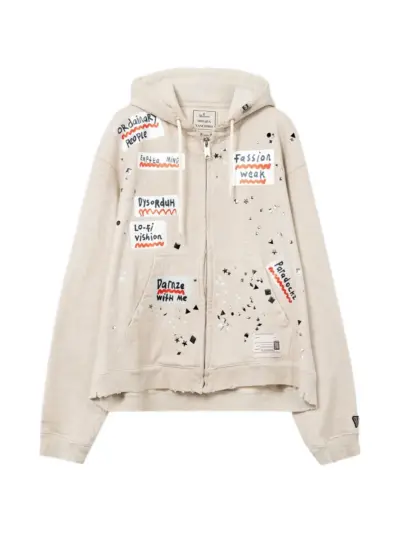 Maison MIHARA YASUHIRO zip-up hoodie - White