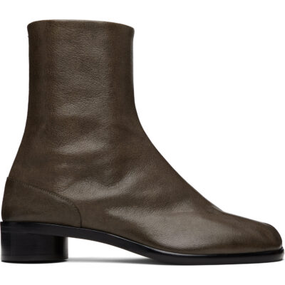 Maison Margiela Brown Tabi Ankle Boots