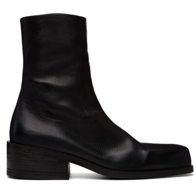 Marsèll Black Cassello Ankle Boots