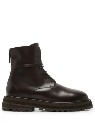 Marsèll Carro leather combat boots - Brown