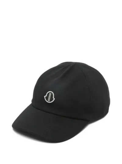 Moncler + Rick Owens logo-patch baseball hat - Black