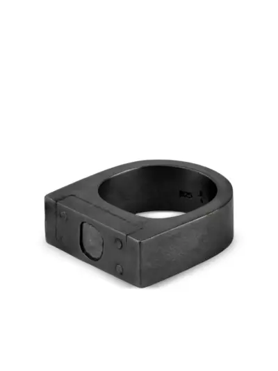 Parts of Four Plate Single diamond-slab ring - Grey