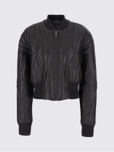 RICK OWENS Moncler x Quilted Calfskin Cropped Bomber Jacket