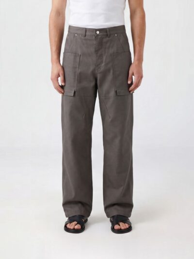 RICK OWENS Wide-Leg Cotton Twill Cargo Trousers