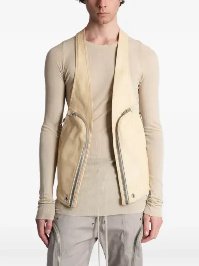 Rick Owens Bauhaus zip-detail gilet - Neutrals