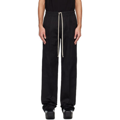 Rick Owens Black Temple Dietrich Drawstring Trousers