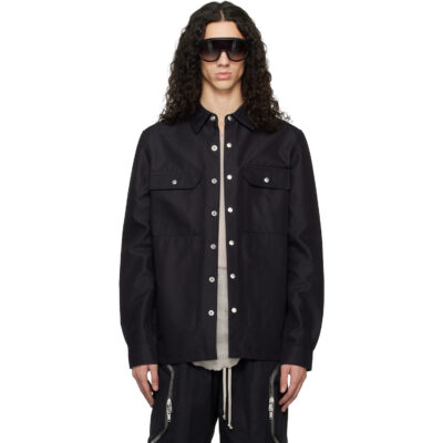 Rick Owens Black Temple Outer Shirt