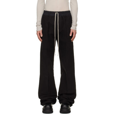 Rick Owens Black Tower Dietrich Drawstring Trousers