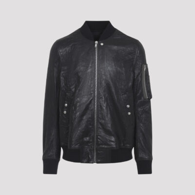 Rick Owens Classic Flight Jacket Black Lamb Leather - Men