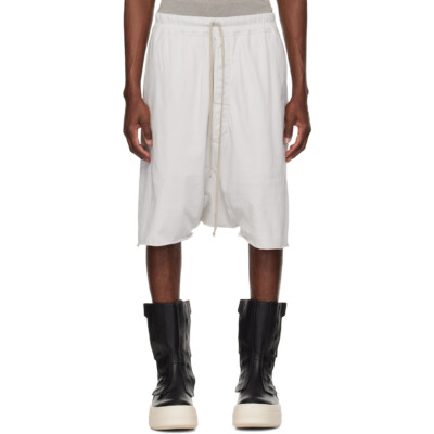 Rick Owens DRKSHDW Off-White Temple Drawstring Pods Shorts