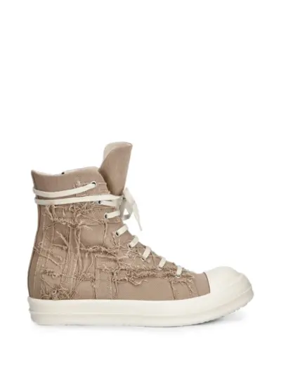 Rick Owens DRKSHDW distressed high-top sneakers - Brown