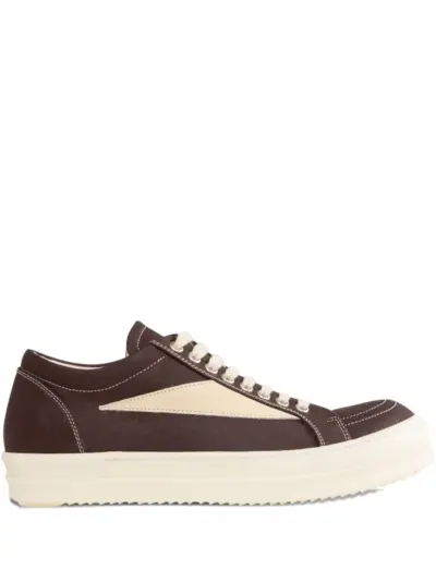Rick Owens DRKSHDW panelled lace-up sneakers - Brown