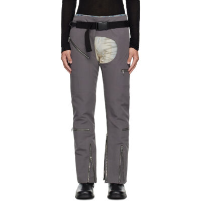 Rick Owens Gray Hollywood Headon Chaps Trousers