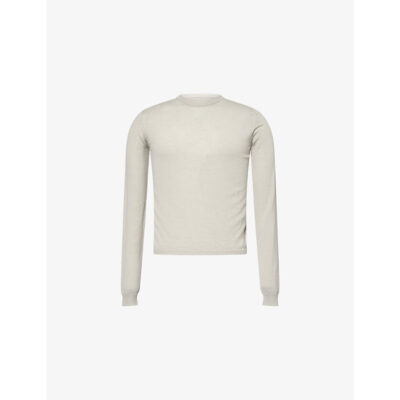 Rick Owens Mens Rick Owens Cropped Biker Cashmere Jumper