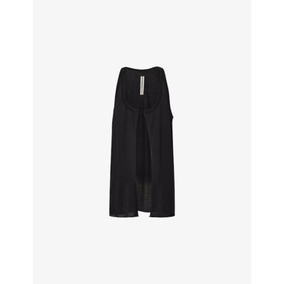 Rick Owens Mens Rick Owens Pony Open -Front Cotton Tank Top