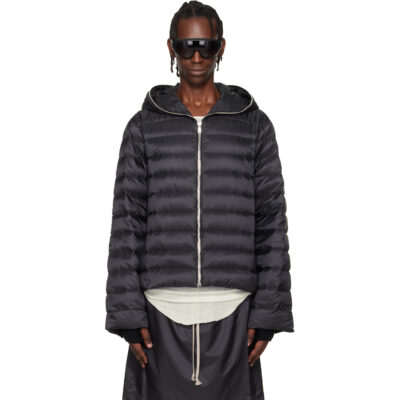 Rick Owens Moncler + Rick Owens Black Ziplock Down Jacket