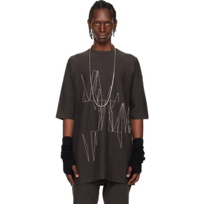 Rick Owens Moncler + Rick Owens Brown Jumbo SS T-shirt