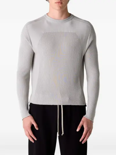 Rick Owens Ribbed Geo sweatshirt - Grey
