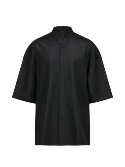 Rick Owens SS Jumbo Faun webbing-strap short-sleeve shirt - Black